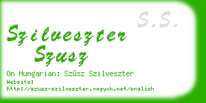 szilveszter szusz business card